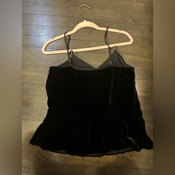 J. Crew black velvet peplum top - Picture 2 of 5